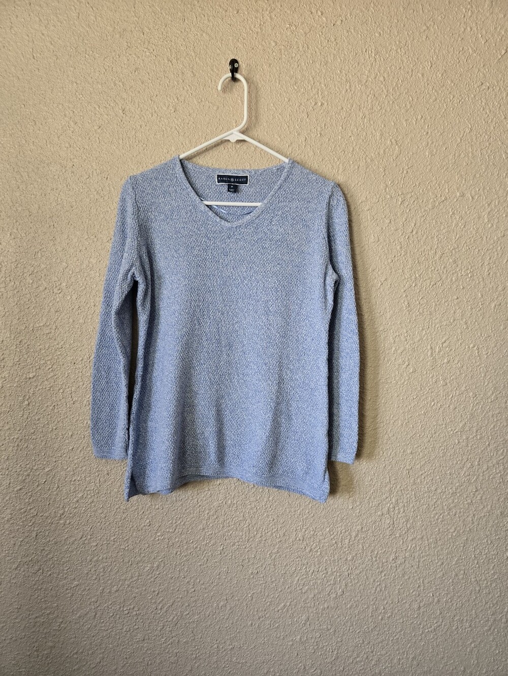 Karen Scott Blue Pullover Sweater Size Medium New #2B8018